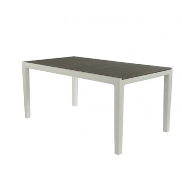 KETER HARMONY OUTDOOR TABLE WHITE / CAPPUCCINO (WITH WHITE LEGS)